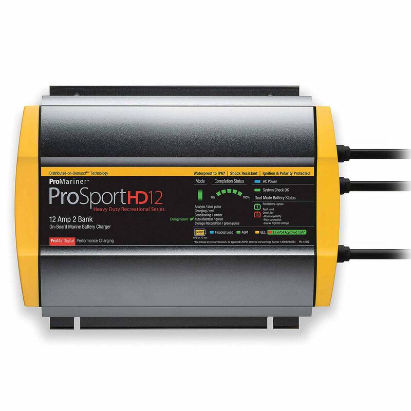 ProMariner ProSportHD12 Onboard Marine Battery Charger, 12 Amp, 2-Bank