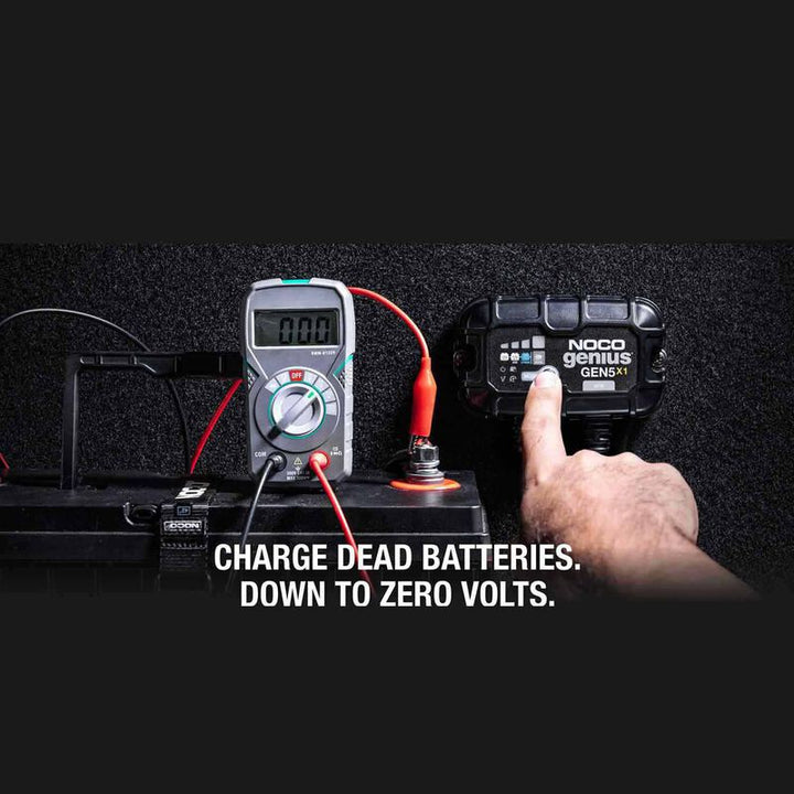 Noco Genius GEN5X1 Onboard Marine Battery Charger, 5 Amp, 12V, 1-Bank