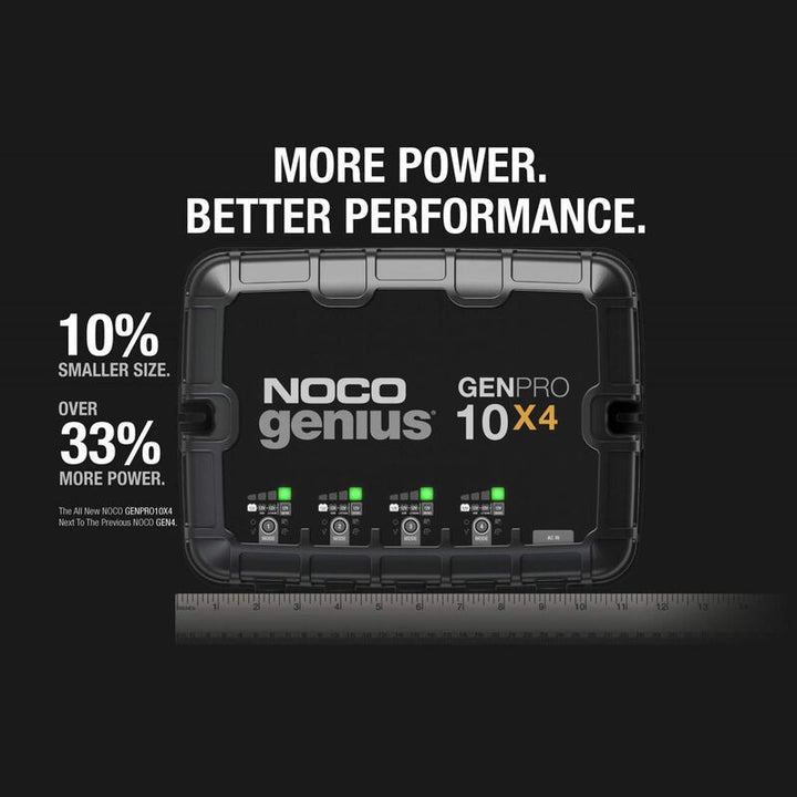 Noco Genius GENPRO10X4 Onboard Marine Battery Charger, 40 Amp, 12V, 4-Bank