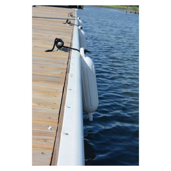 SeaFit Boat Fender 3-Pack W/ Dock Line | 6 1/2" x 23" (White)